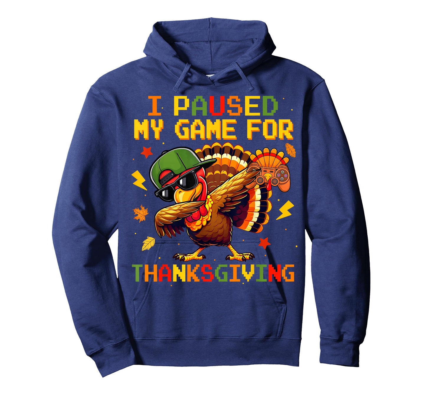 Happy Thanksgiving Gaming Dabbing Turkey Gamer Men Boys Kids T-Shirt
