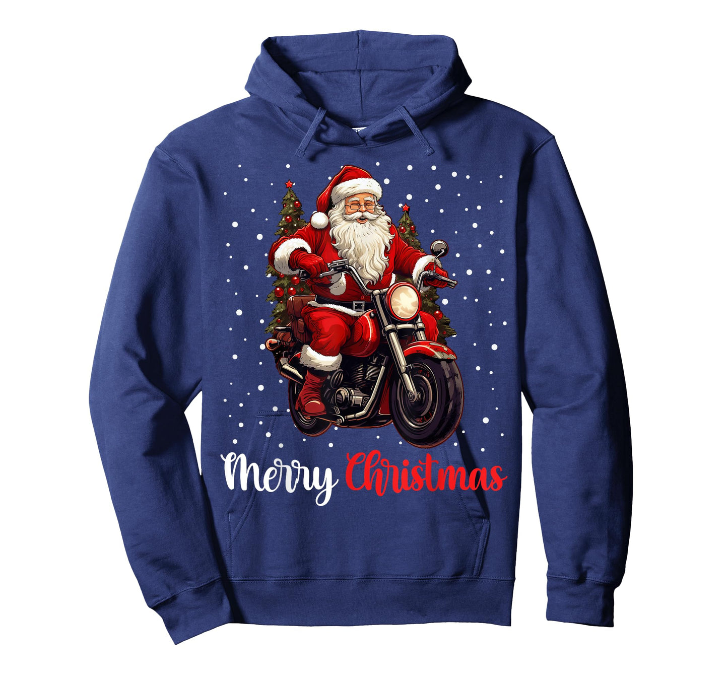 Merry Christmas Santa Riding Motorcycle Biker Xmas Party T-Shirt