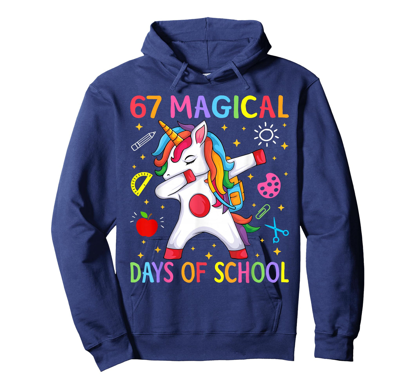 67 Magical Days of School Unicorn Six Seven Teacher Girls T-Shirt
