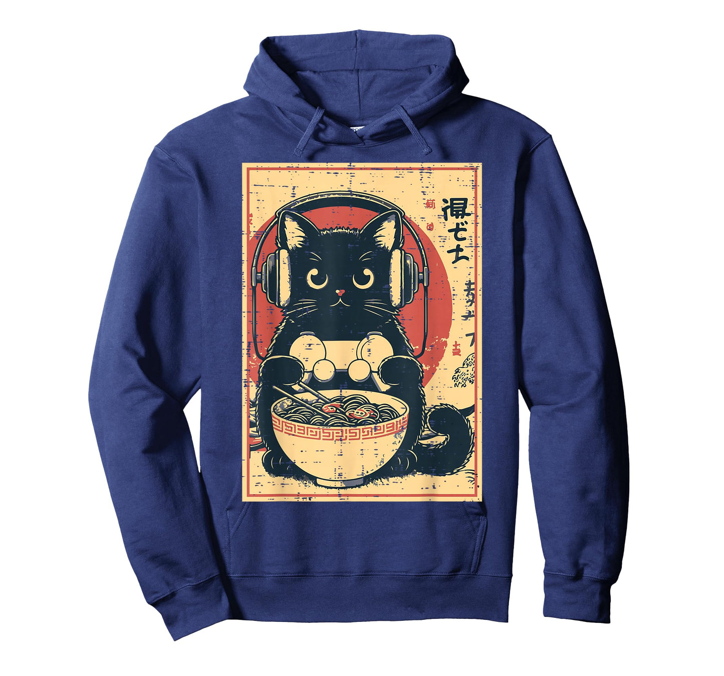 Japanese Cat Gamer Controller Ramen Gaming Art Men Boys Kids T-Shirt