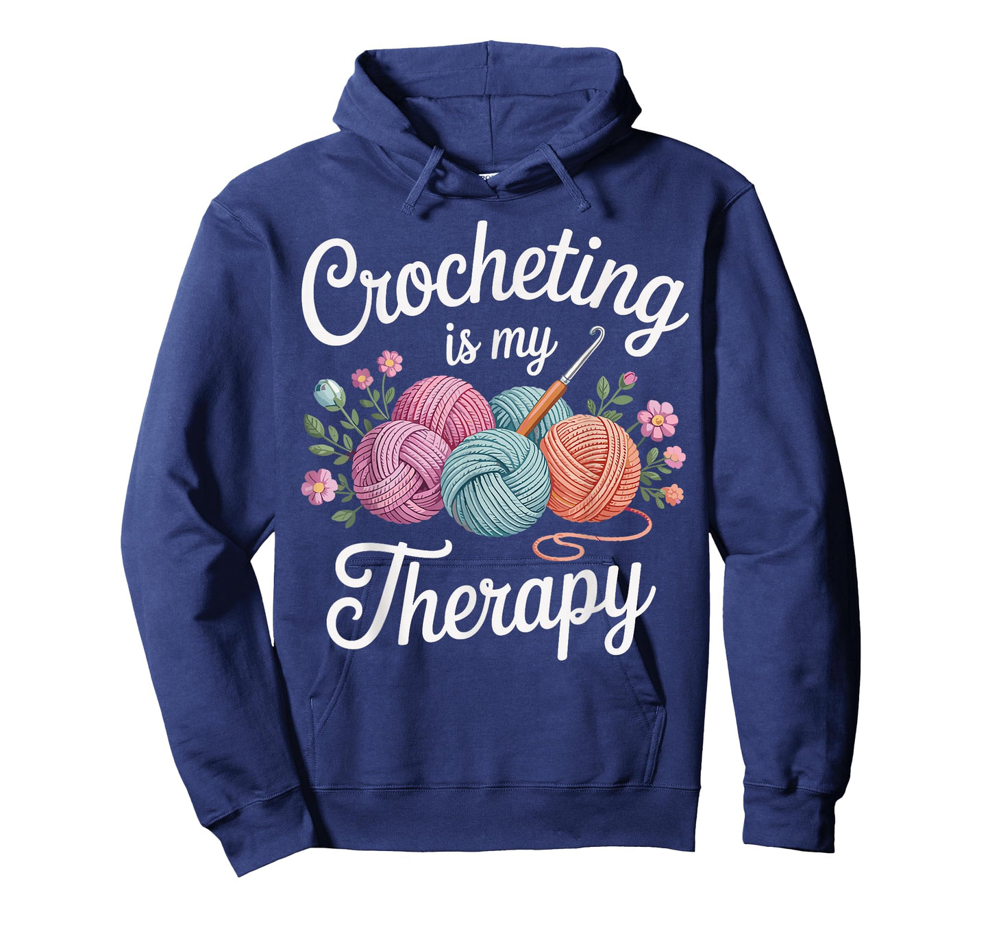 Crocheting Is My Therapy Funny Crochet Crocheter T-Shirt
