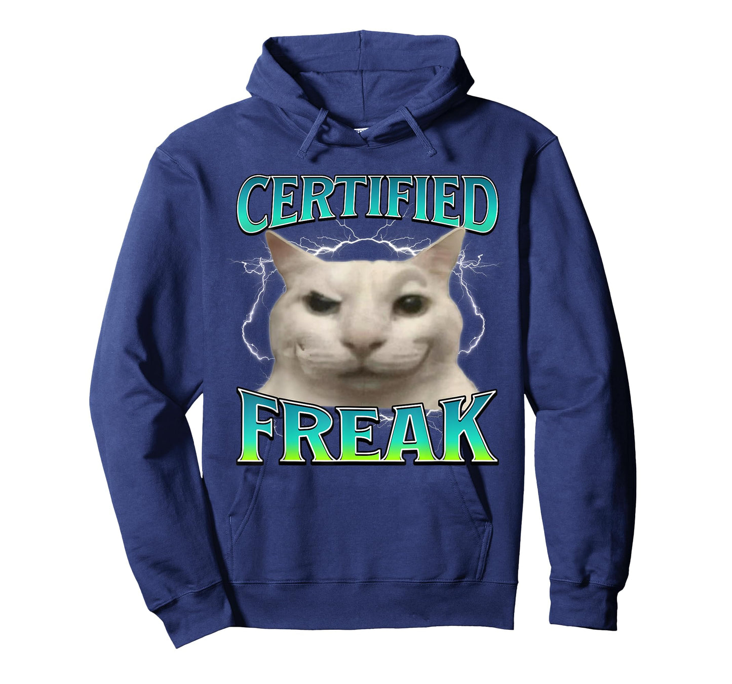 Certified Freak Funny Cat Meme Cursed Silly Staring Cat T-Shirt