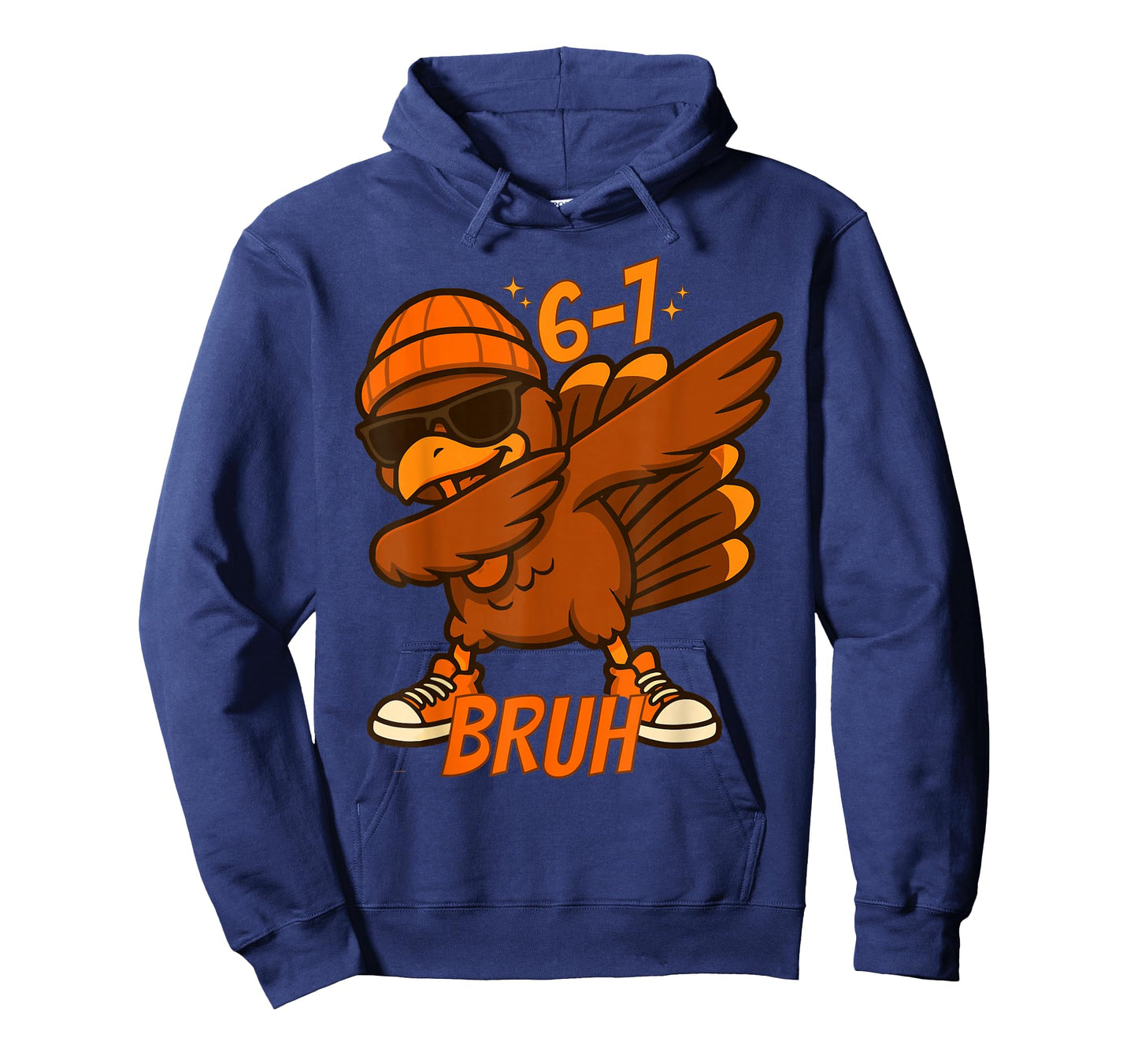 67 Thanksgiving Dabbing Turkey Bruh Six Seven Numbers Meme T-Shirt