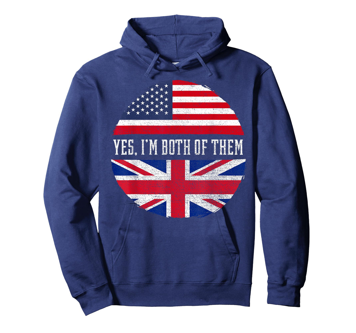 Half American Half British USA Flag United Kingdom Heritage T-Shirt Small