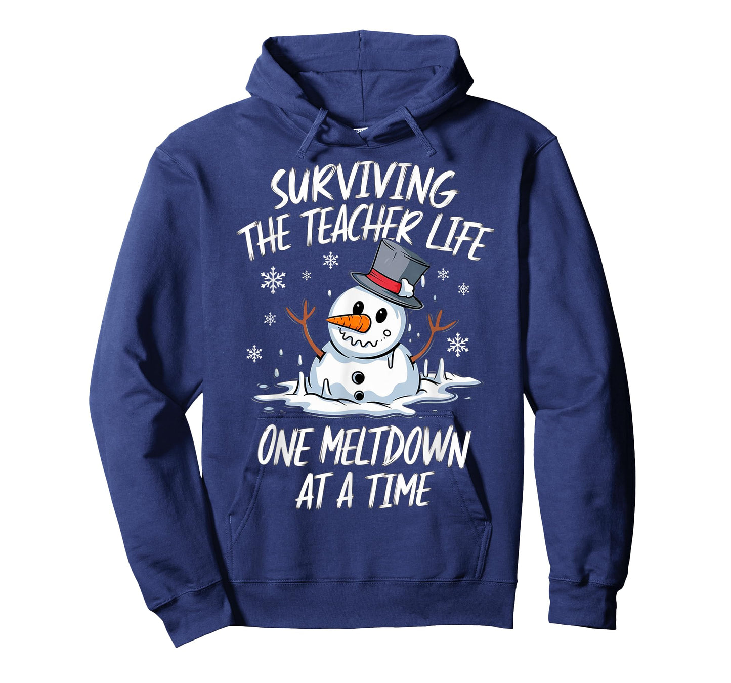 Christmas Surviving Teacher Life Meltdown Xmas Snowman T-Shirt