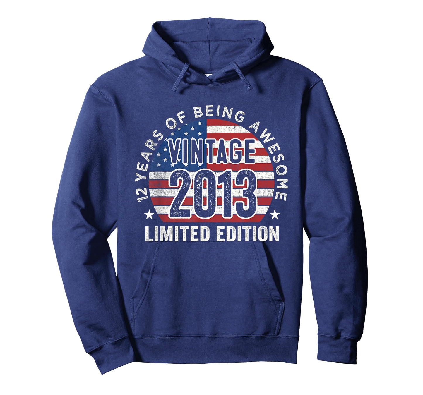 12th Birthday Gifts Men Vintage 2013 12 Years Old USA Flag T-Shirt