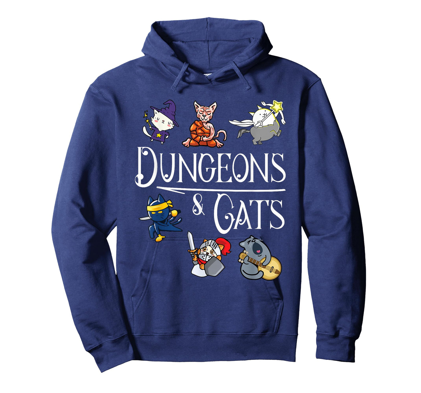 Dungeons and Cats Funny Dragon Cat Kitten Lover Kitty Gift T-Shirt Small