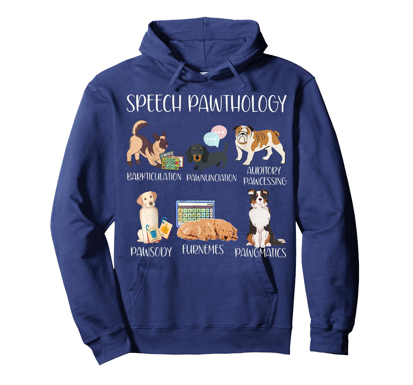 Speech Pathology Funny Dogs Puns Speech Pawthology SLP SLPA T-Shirt