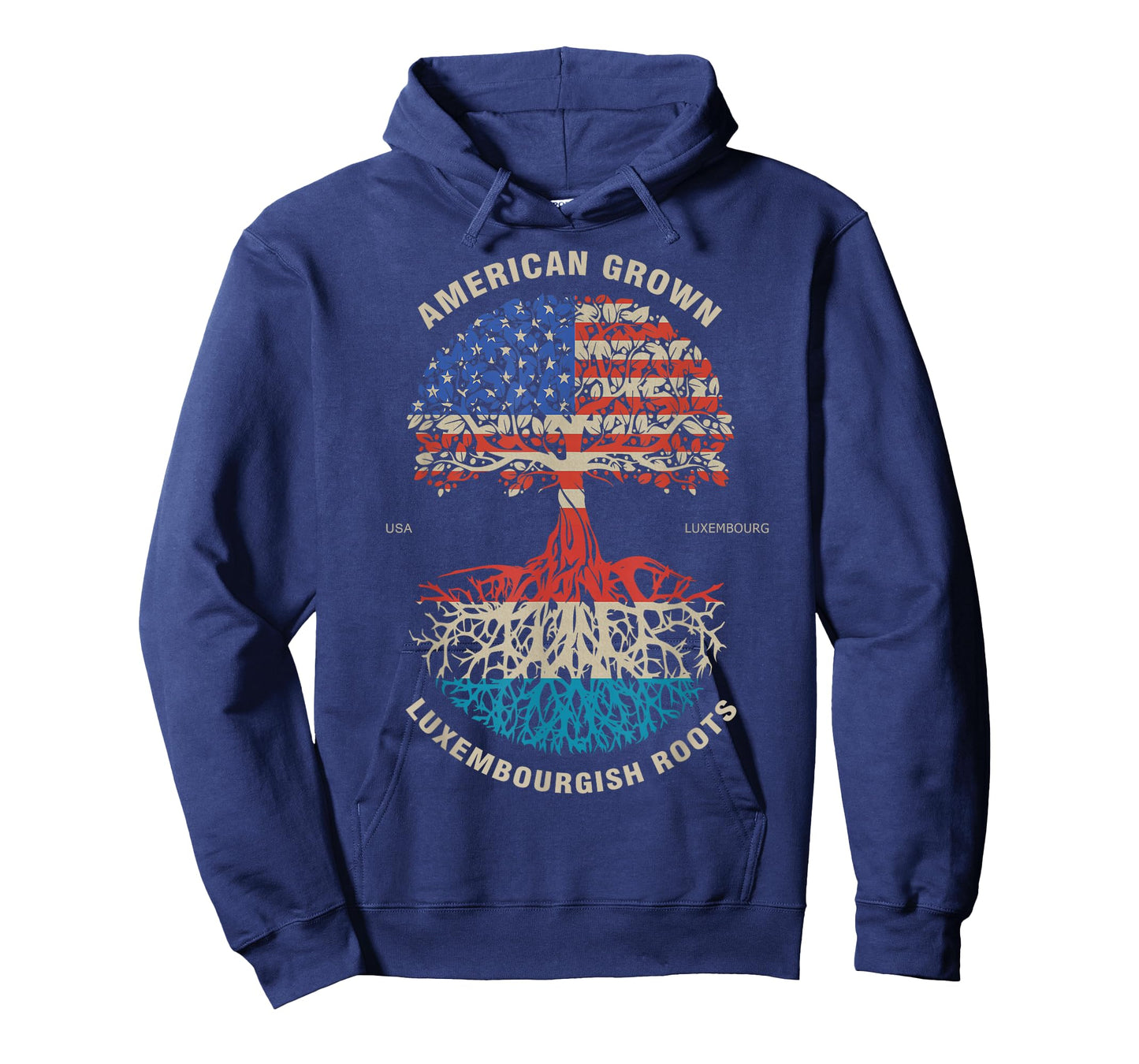 American Grown Luxembourgish Roots Luxembourg Flag T-Shirt