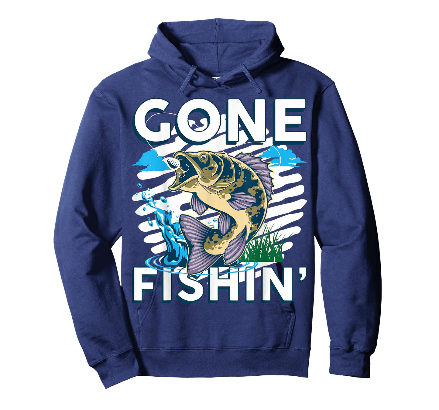 Fishing Gone Fishing Funny Bass Fish Fisherman Dad T-Shirt