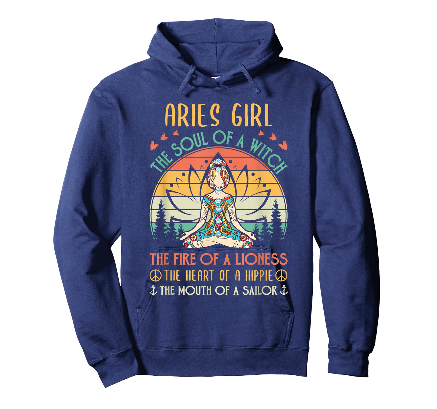 Aries Girl Witch Lioness Hippie Sailor Zen Zodiac T-Shirt