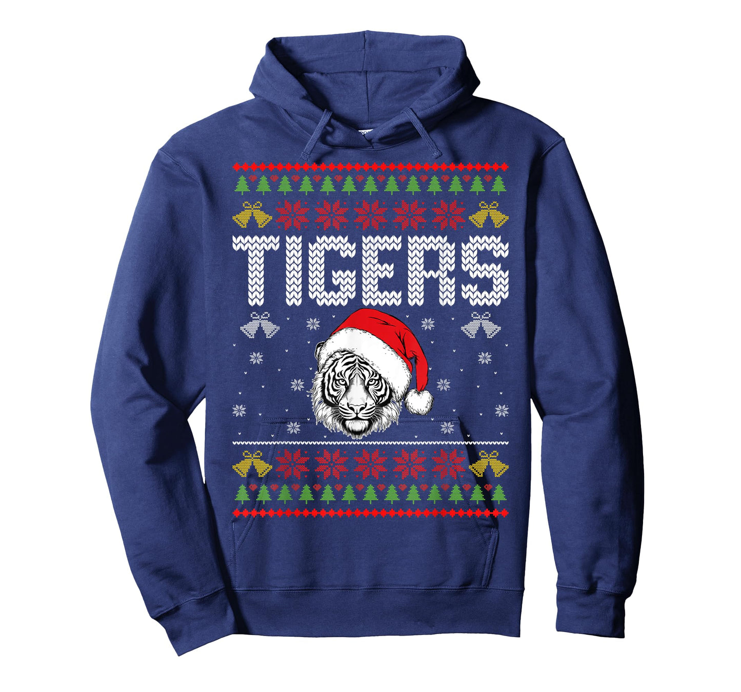 Tiger Wearing Santa Hat Xmas Party Ugly Christmas Tiger T-Shirt