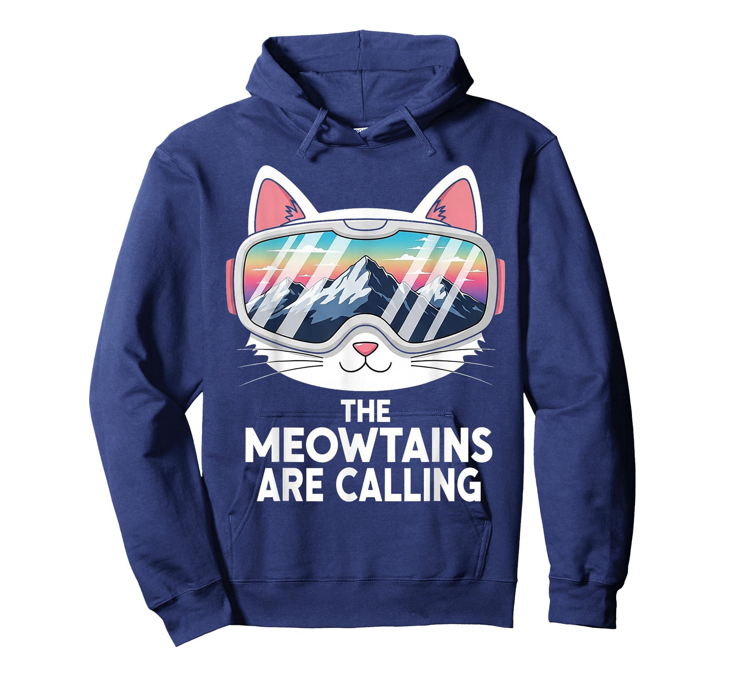 Meowtains are Calling Funny Skiing Cat Lover Humor Ski Squad T-Shirt