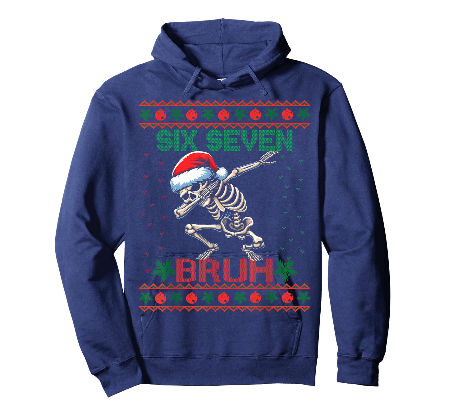 Dabbing Skeleton Says Six Seven 67 Ugly Christmas Sweater T-Shirt