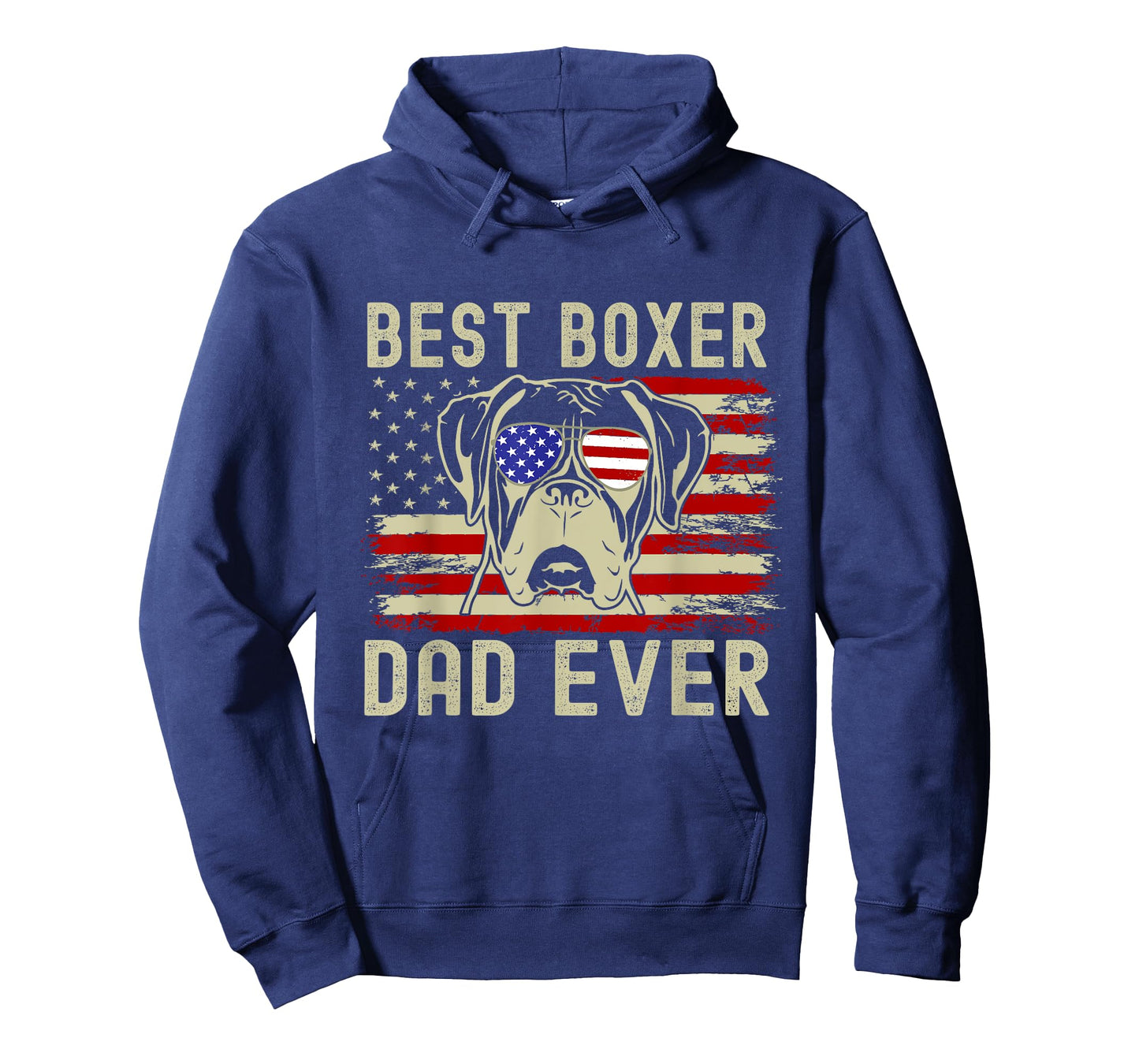 Best Boxer Dad Ever USA Flag Dog Lover Father's Day T-Shirt