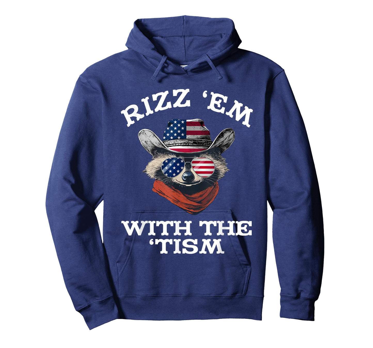Patriotic Rizz Em With The Tism Raccoon Meme 4th Of July T-Shirt