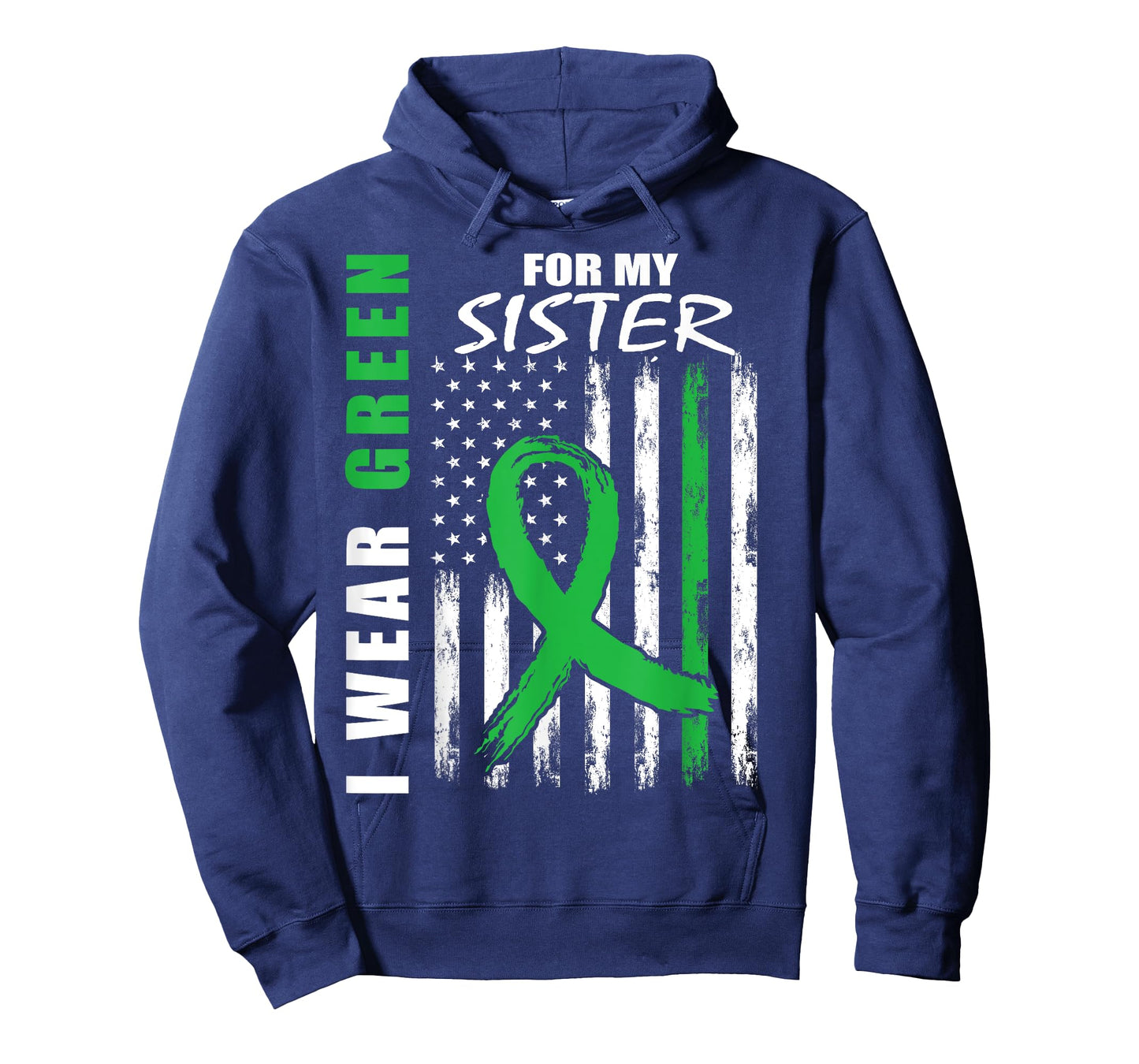 I Wear Green For My Sister Cerebral Palsy Awareness Flag T-Shirt