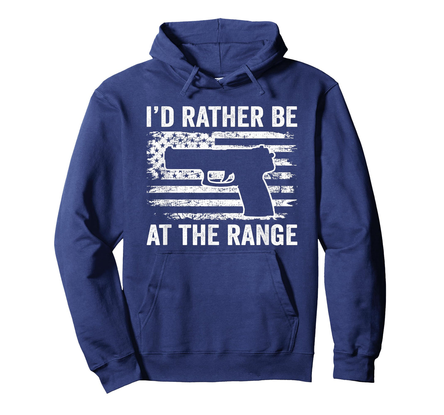 I'd Rather Be At The Gun Range - Pistol USA Flag Funny Gun Women Men T-Shirt
