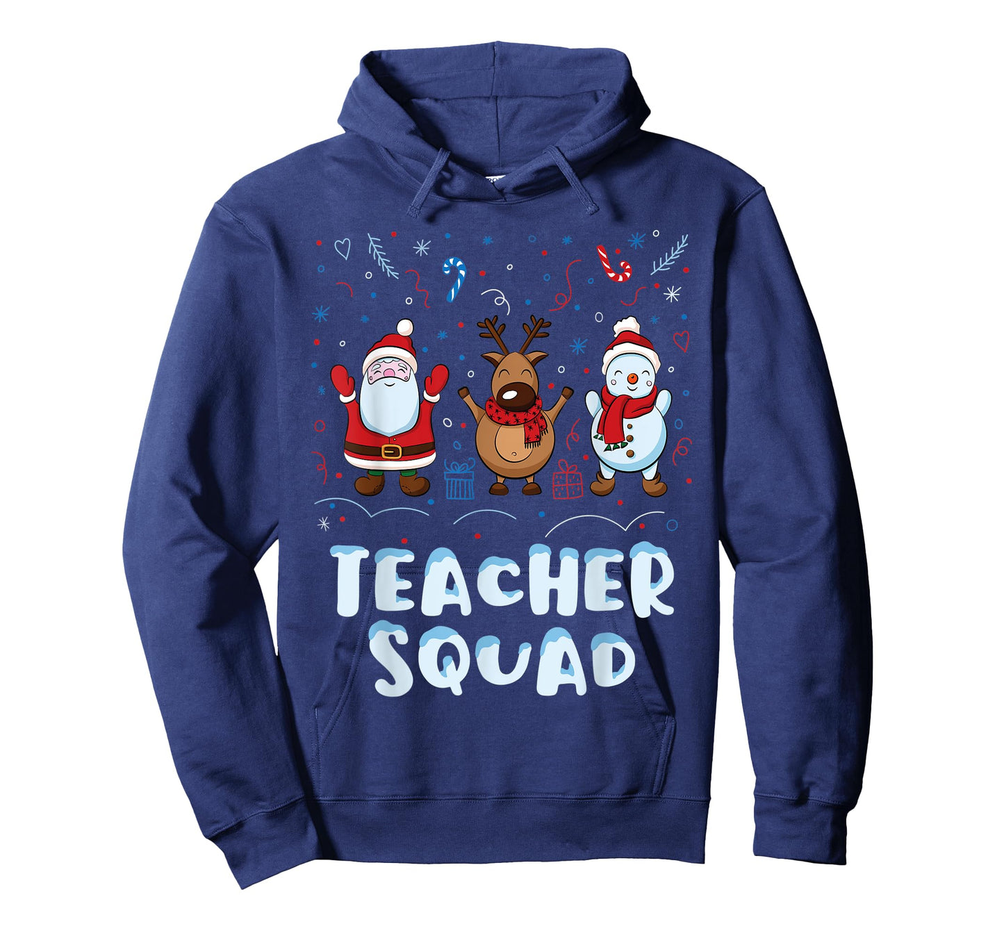Christmas Teacher Squad Xmas Teacher Reindeer Santa Snowman T-Shirt