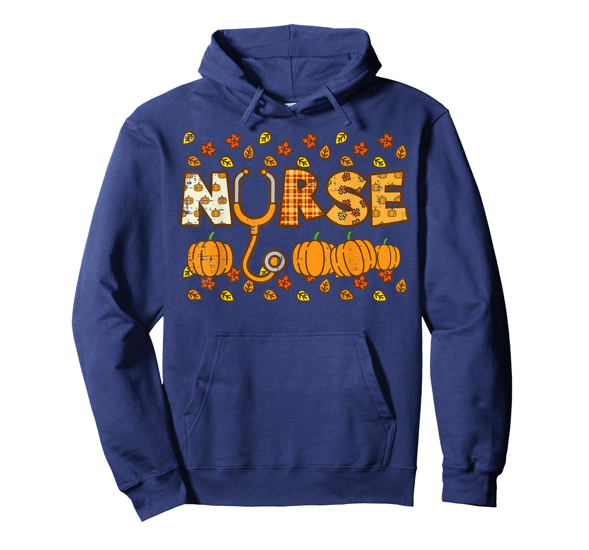 Plaid Nurse Pumpkin Thanksgiving Scrub Fall Nursing Women T-Shirt