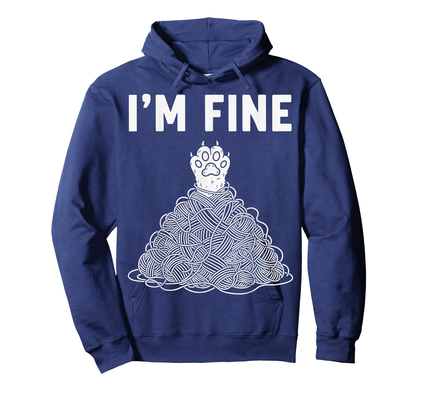 I'm Fine Funny Cat Paw Reaching Out Sarcastic Meme T-Shirt