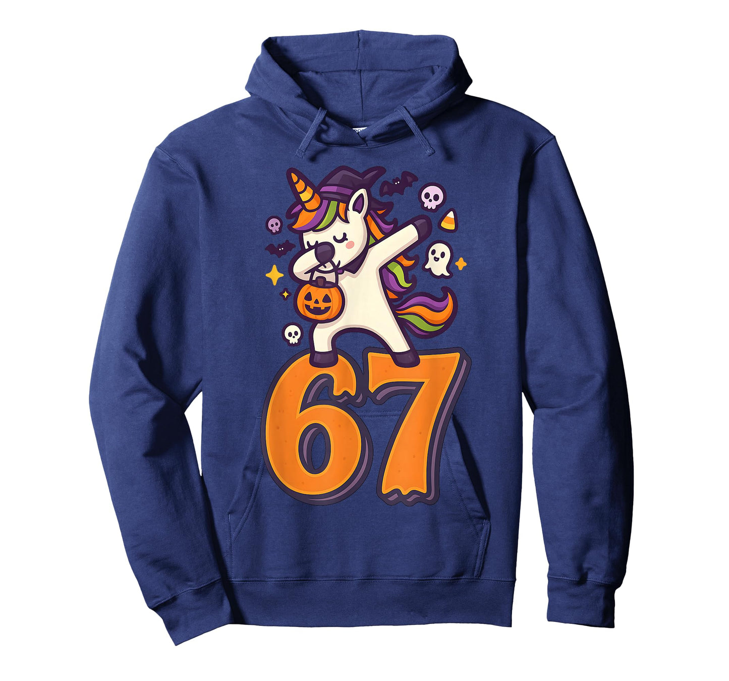 67 Halloween Unicorn Brainrot Meme Six Seven Girl's Women's T-Shirt