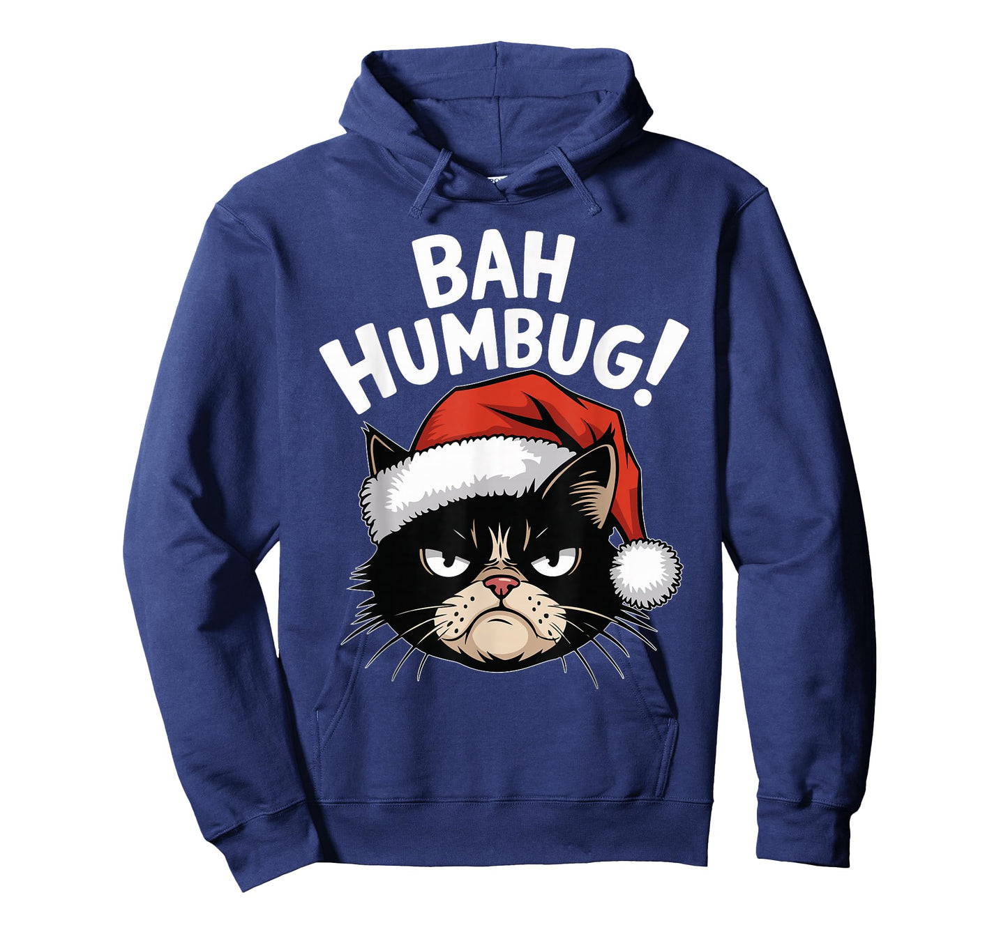 Bah Humbug Funny Bad Cat Christmas Hater Cat Lover Xmas T-Shirt