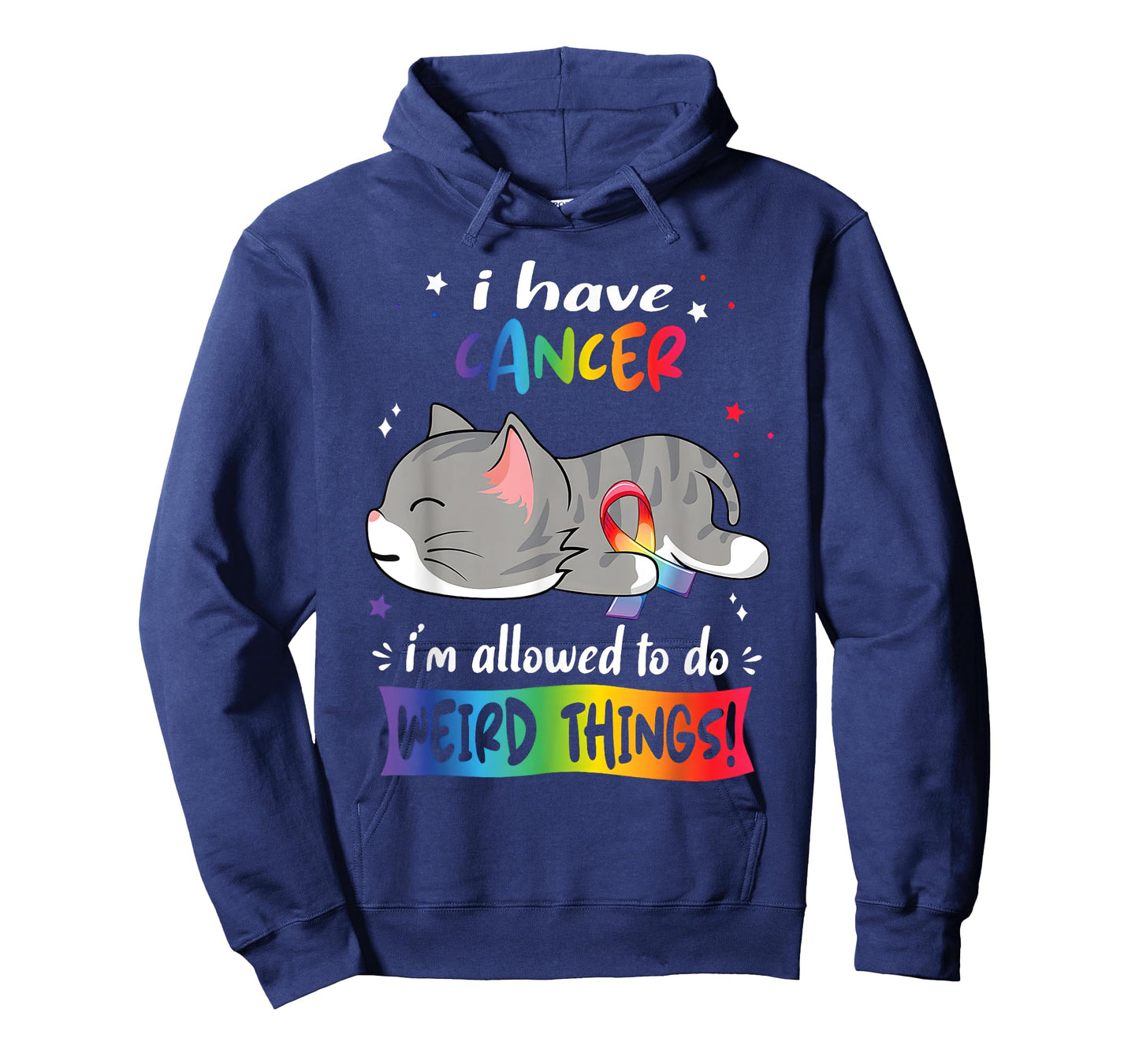 I Have Cancer's I'm Allowed To Do Weird Things Cute Cat T-Shirt for Men Women