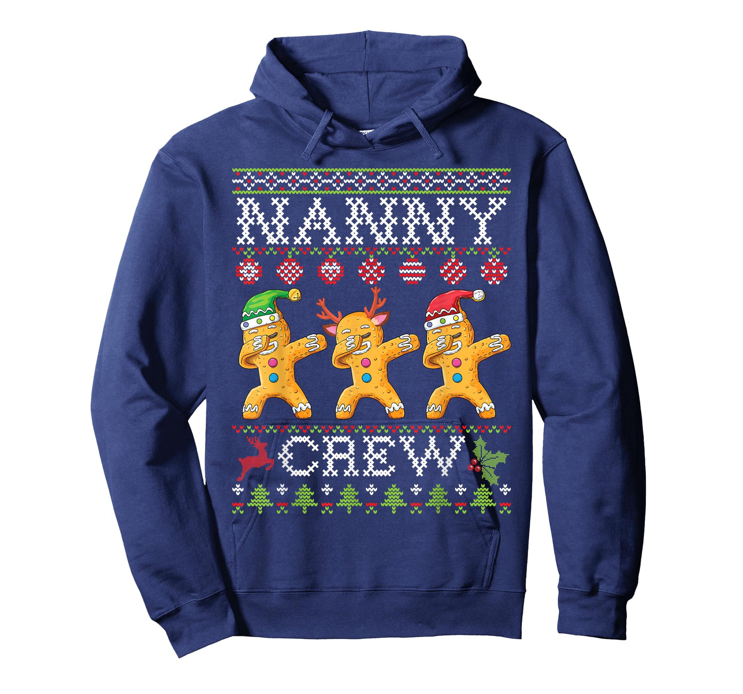 Gingerbreads Dabbing Together Nanny Crew Christmas Family T-Shirt