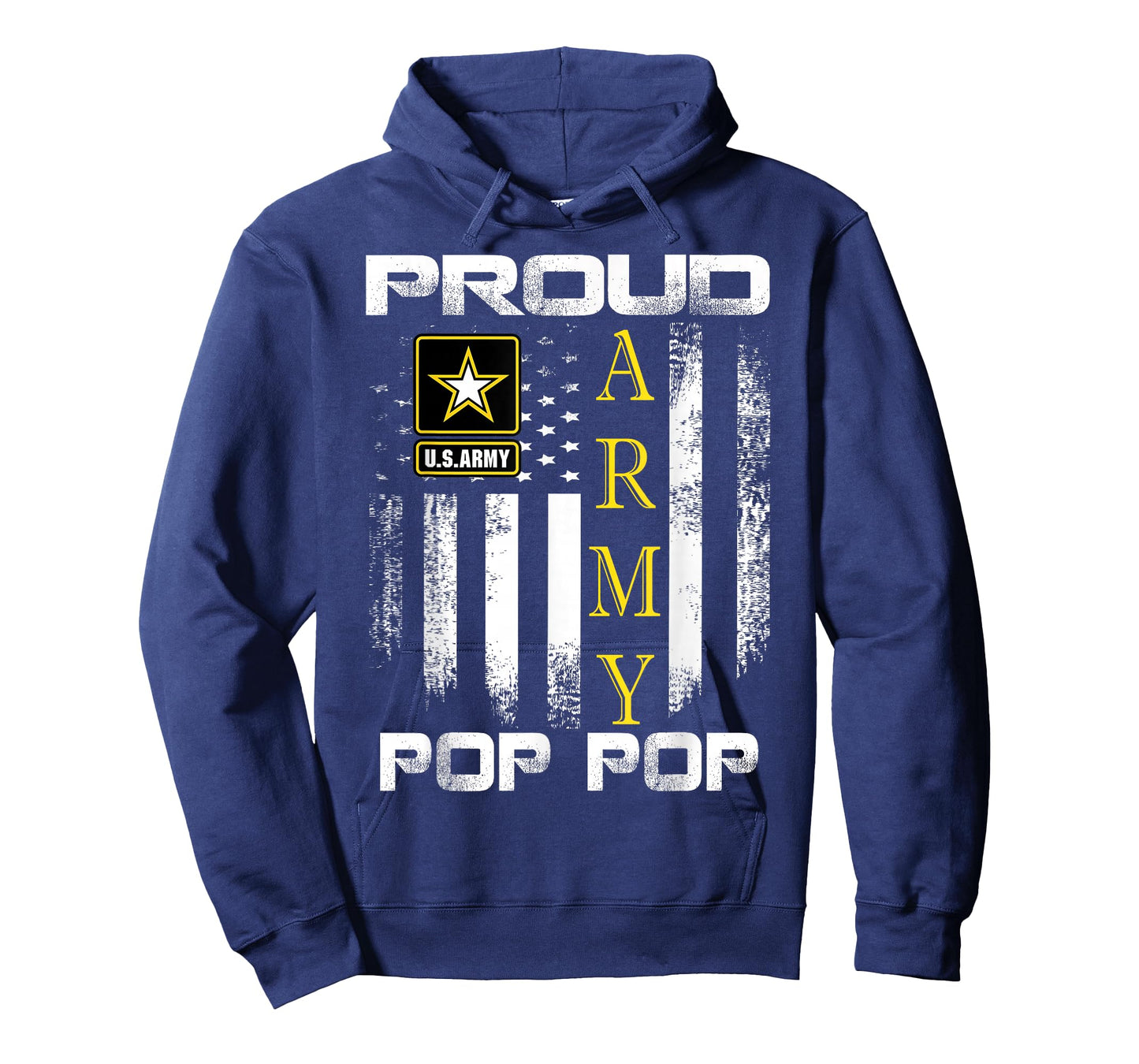 Vintage Proud Army Pop Pop With American Flag Gift T-Shirt