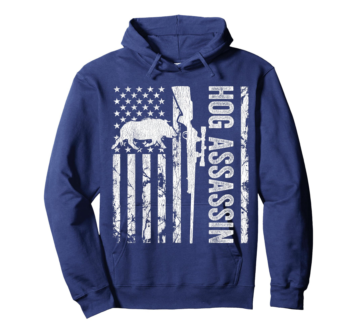 Hog Assassin Boar Hunter Wild Hog Hunting American Flag T-Shirt