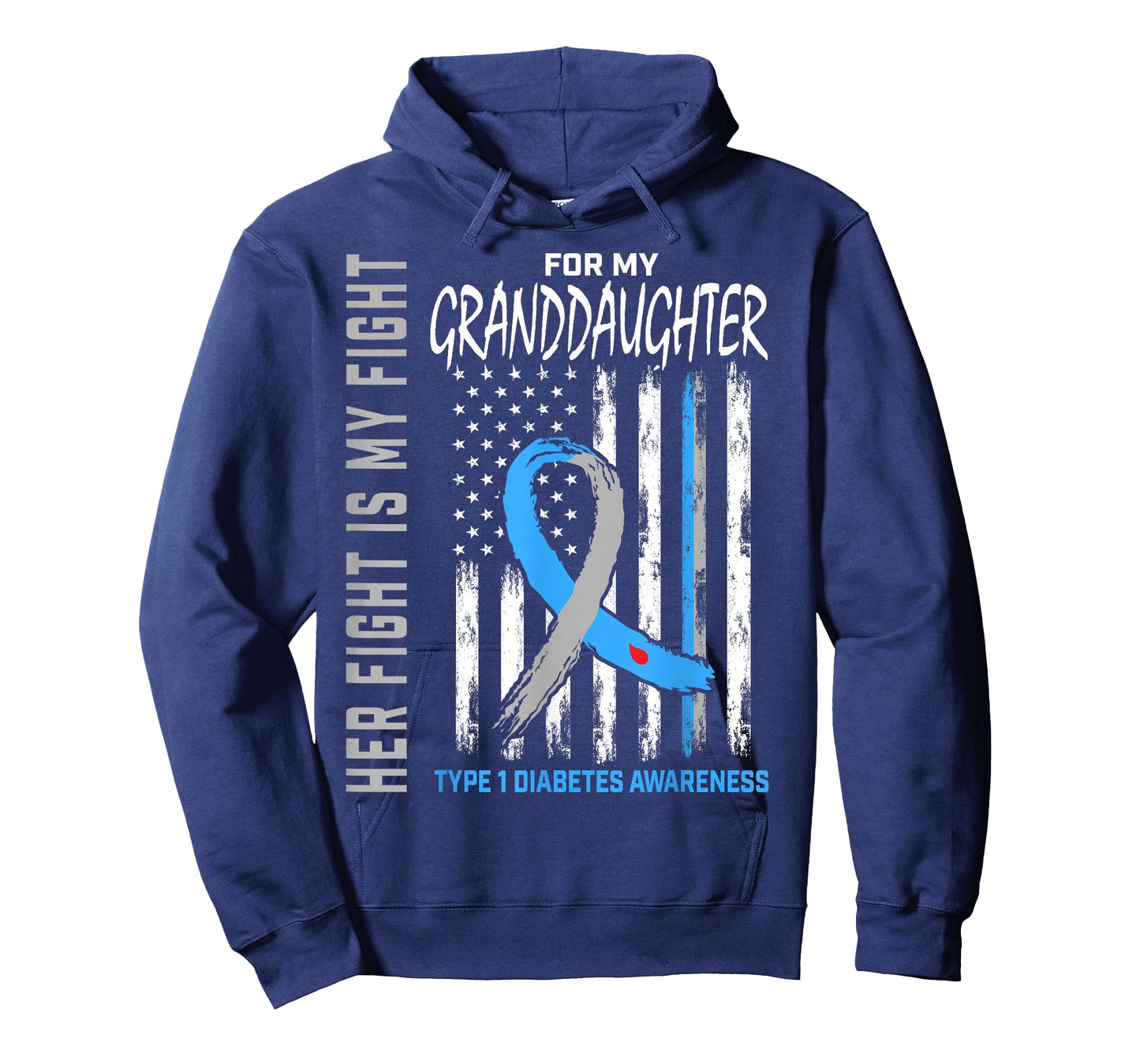 Her Fight Is My Fight Granddaughter Type 1 Diabetes Shirt T-Shirt