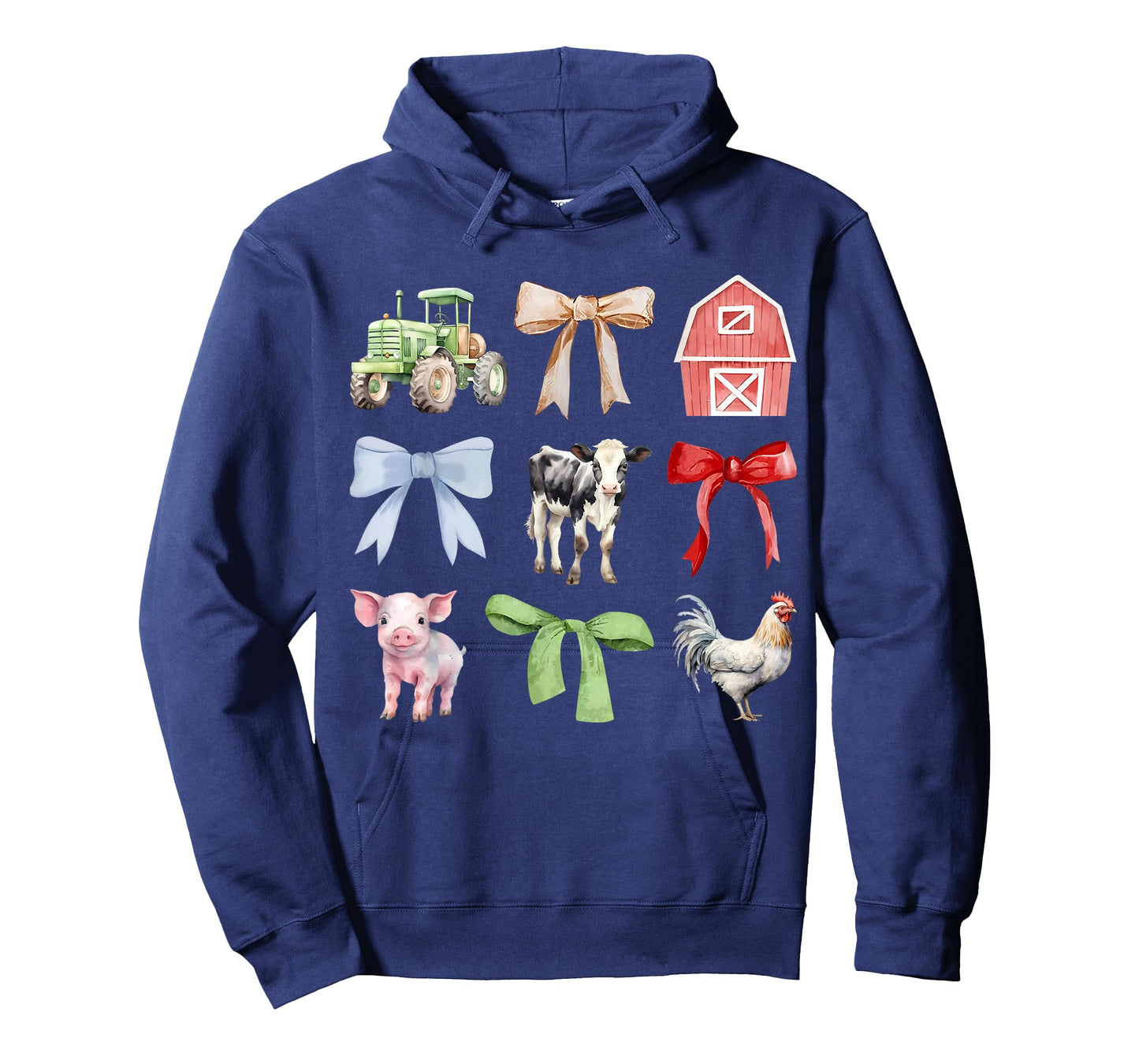 Cute Farm Animals Cow Pig Chicken Coquette Farmer Country T-Shirt