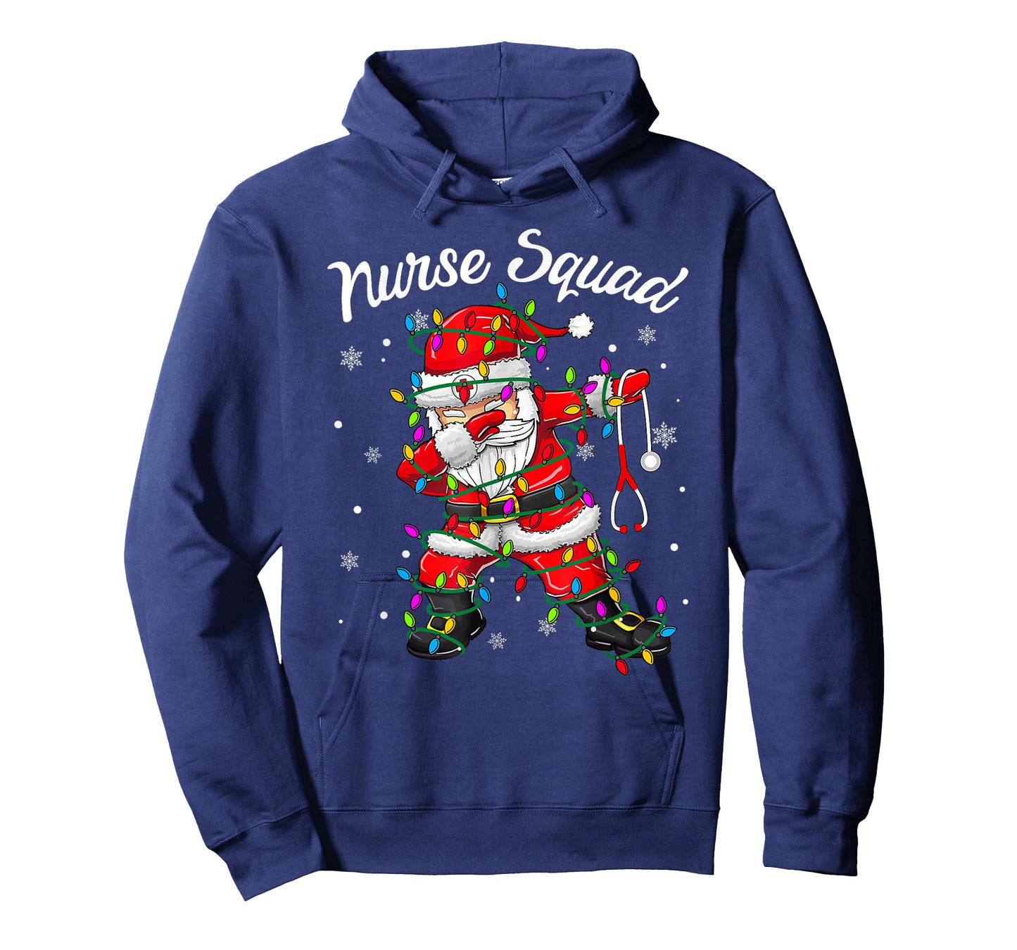 Christmas Scrub Xmas Light Dabbing Santa Scrubs Nurse Squad T-Shirt