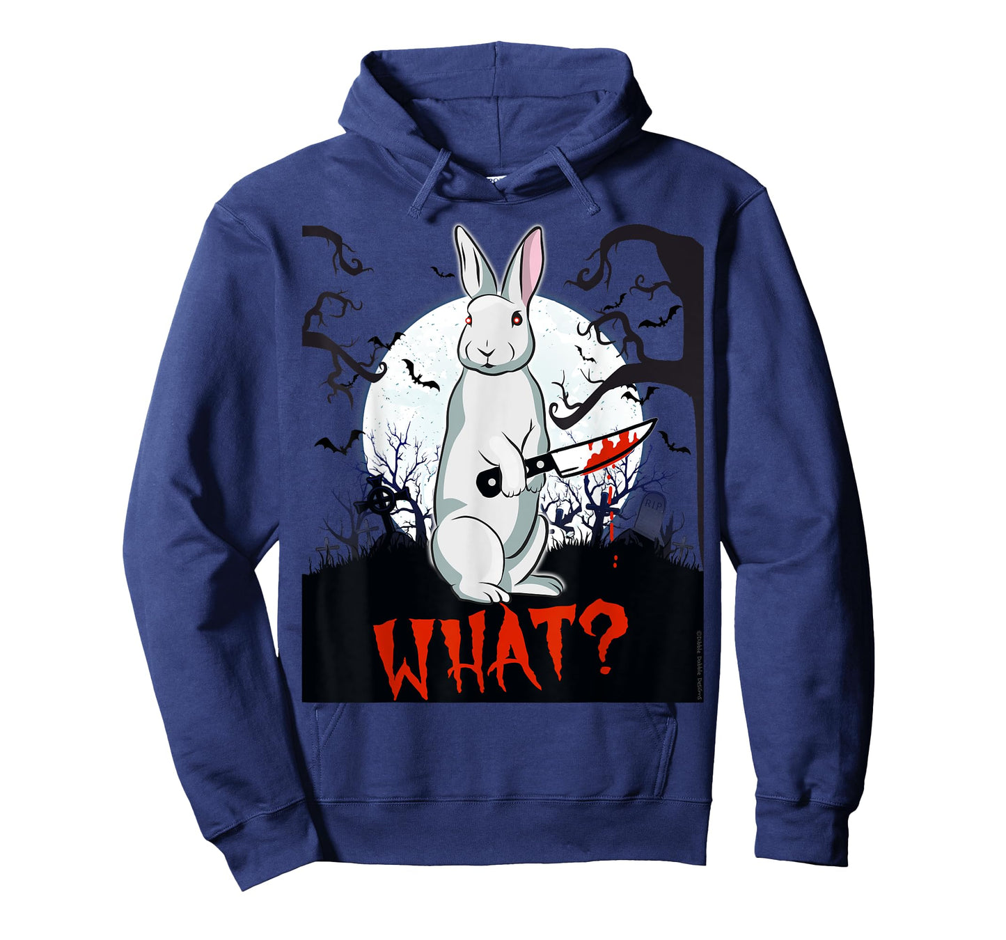 Halloween Killer Rabbit with Knife WHAT? - Adult Halloween T-Shirt