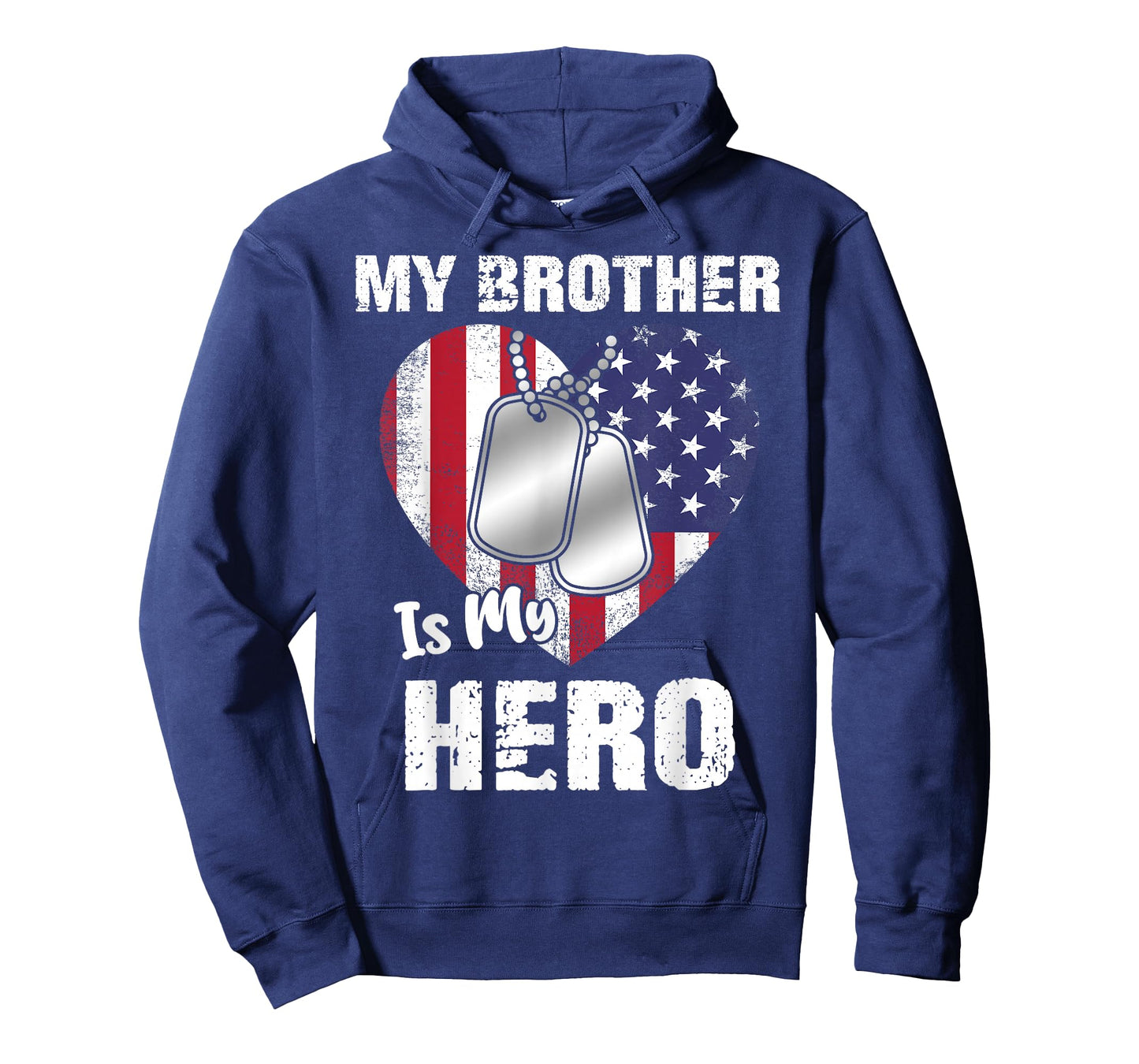 My Brother is My Hero Military Dog Tag USA American Flag T-Shirt