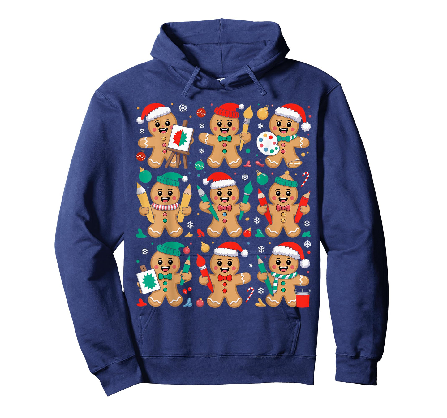 Art Teacher Christmas Gingerbread Artists Painter Xmas T-Shirt