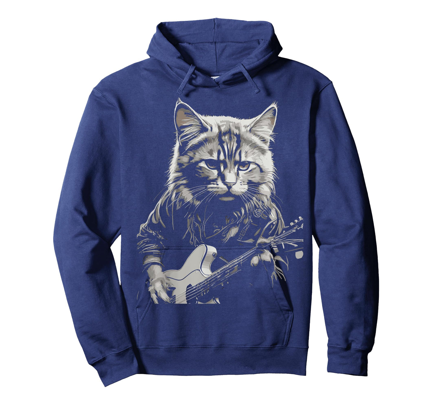 Cute Kitten Music Lover Kitty Funny Rock Cat Playing Guitar T-Shirt
