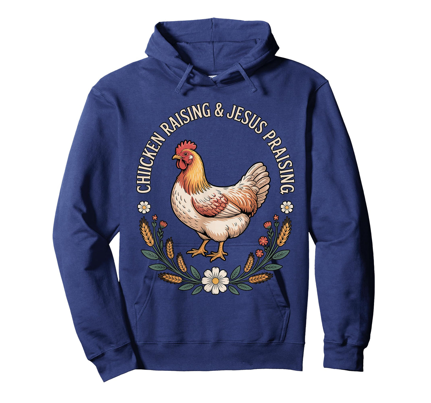 Chicken Raising And Jesus Praising Vintage T-Shirt
