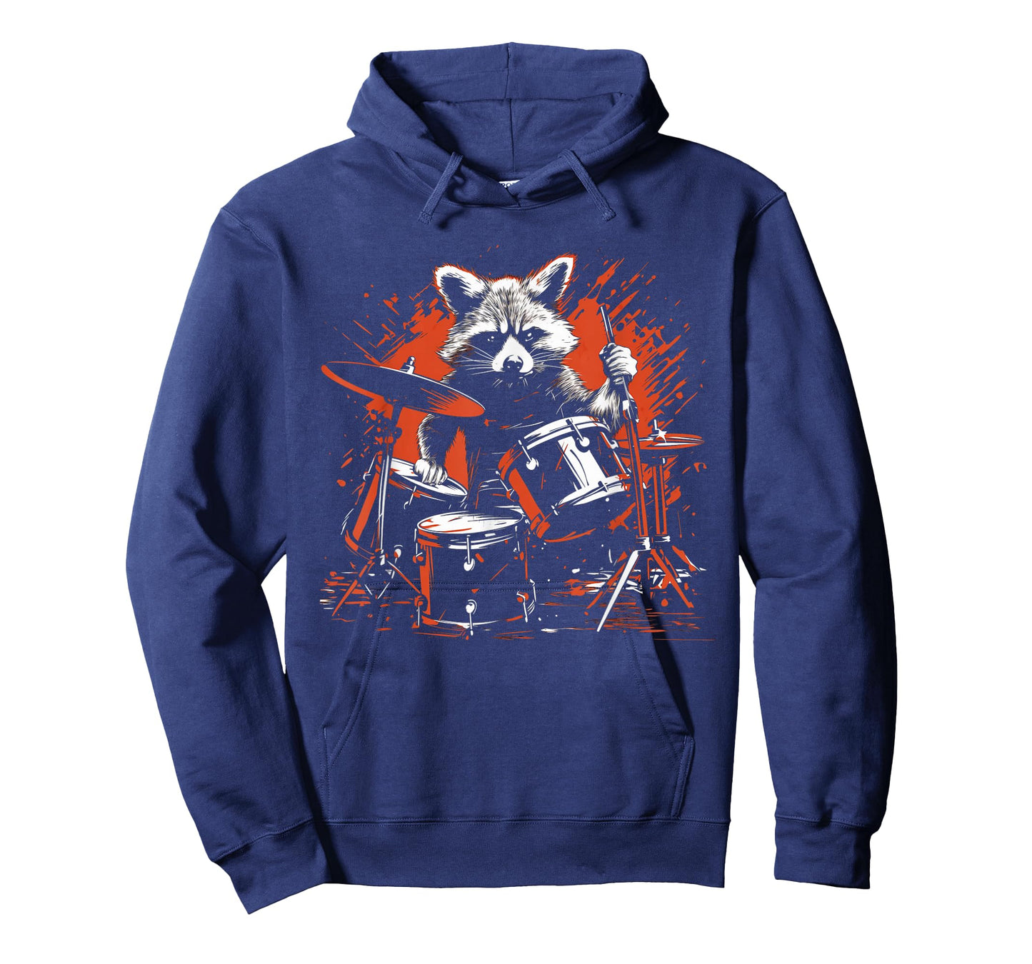 Drummer Raccoon Playing Drums Funny Drumming Raccoon Lover T-Shirt