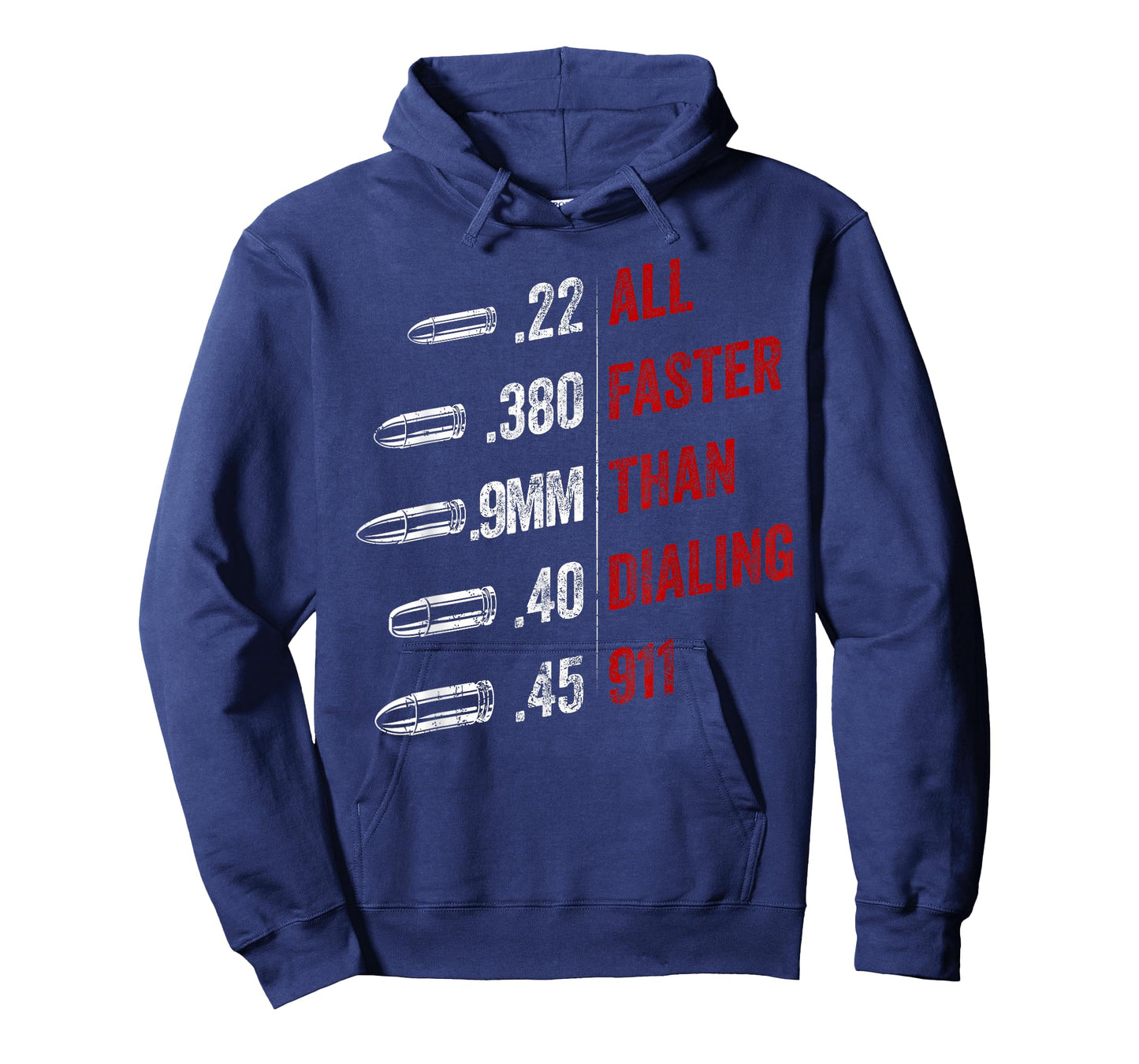 All Faster Than Dialing 911 American Flag Bullet Gun Lovers T-Shirt