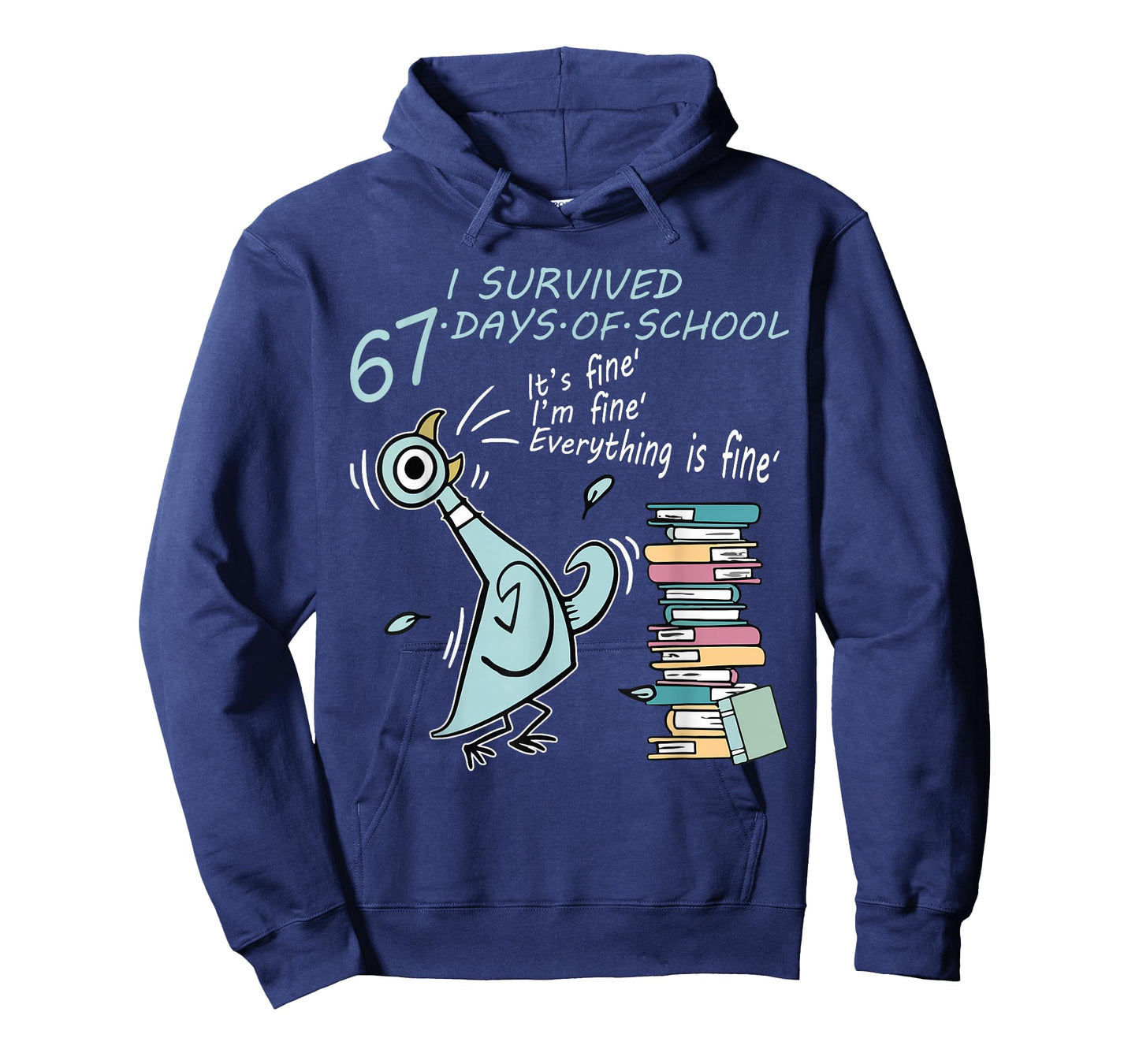 I Survived 67 Days of School Funny Pigeon 67th Day Teacher T-Shirt
