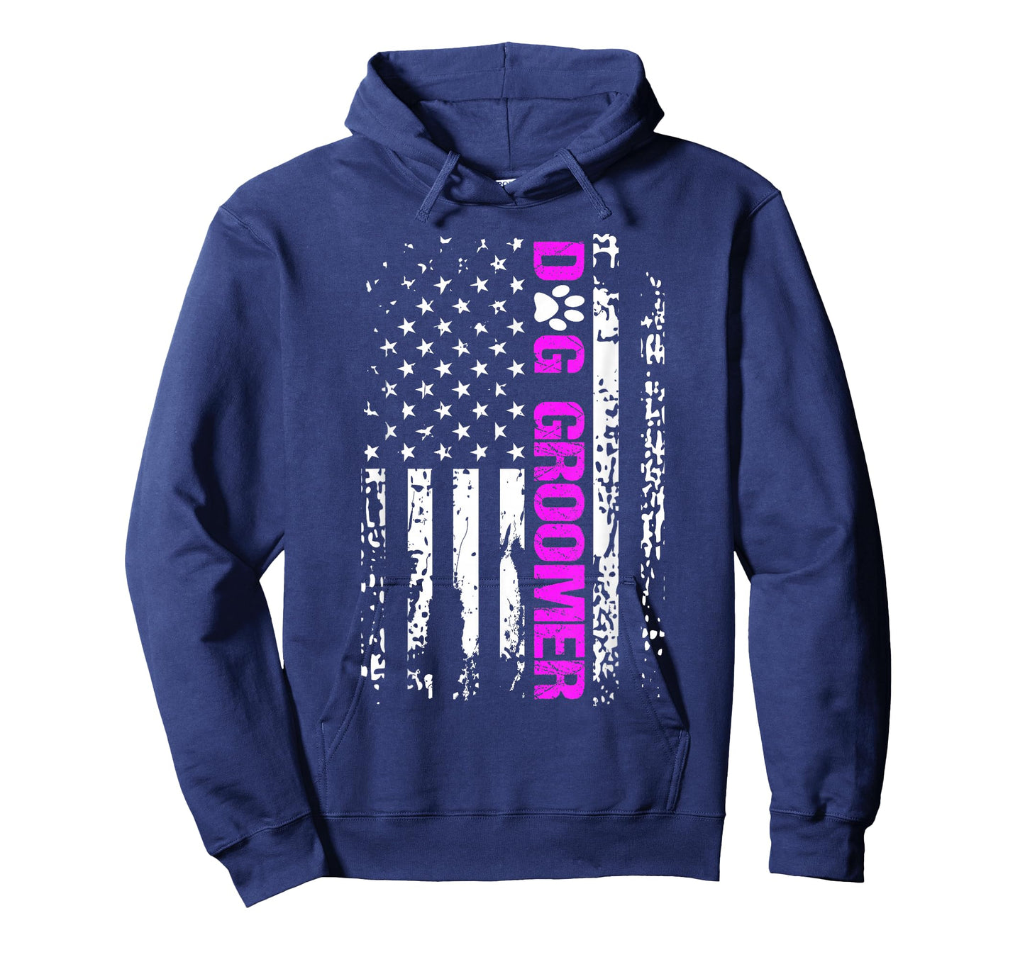 Dog Groomer Shirt American Flag Patriotic Dog Groomer Gift T-Shirt