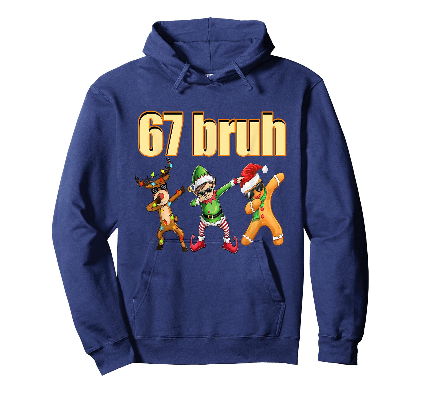 67 Meme Dabbing Elf Reindeer Gingerbread Six Seven Xmas PJ T-Shirt