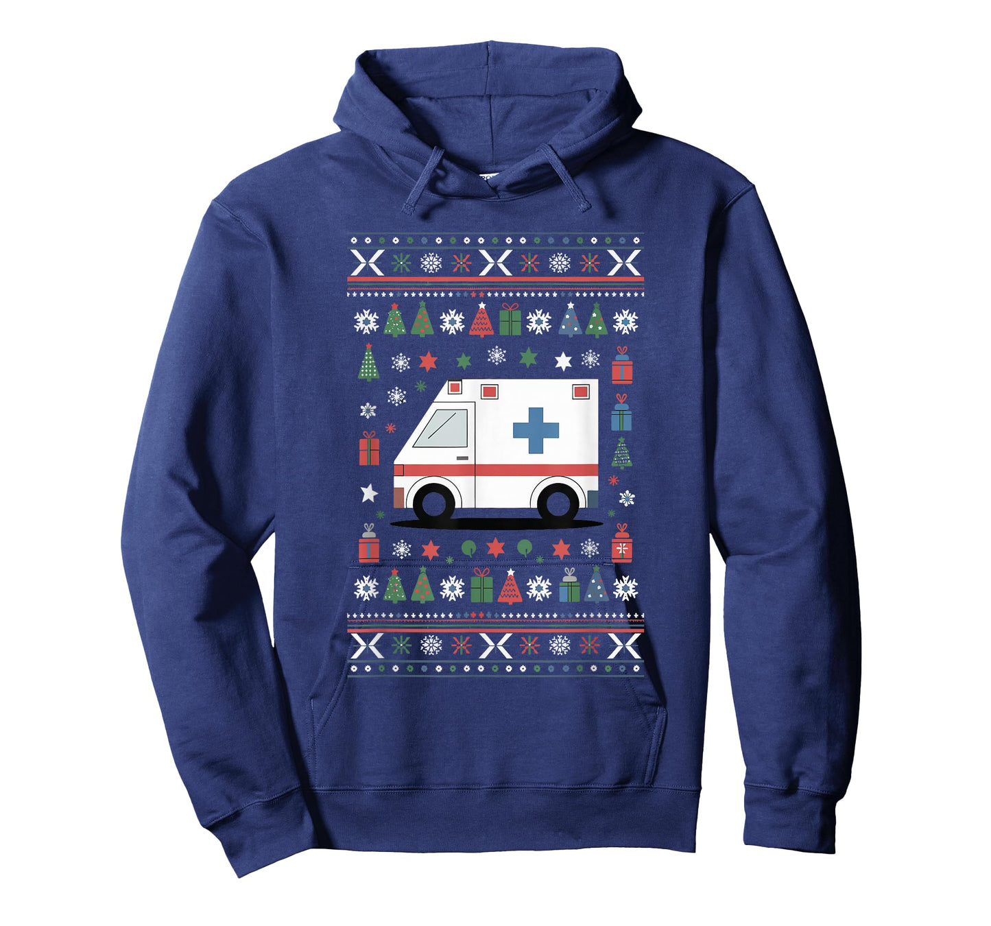 Ambulance Ugly Christmas Emergency Medical Technician T-Shirt