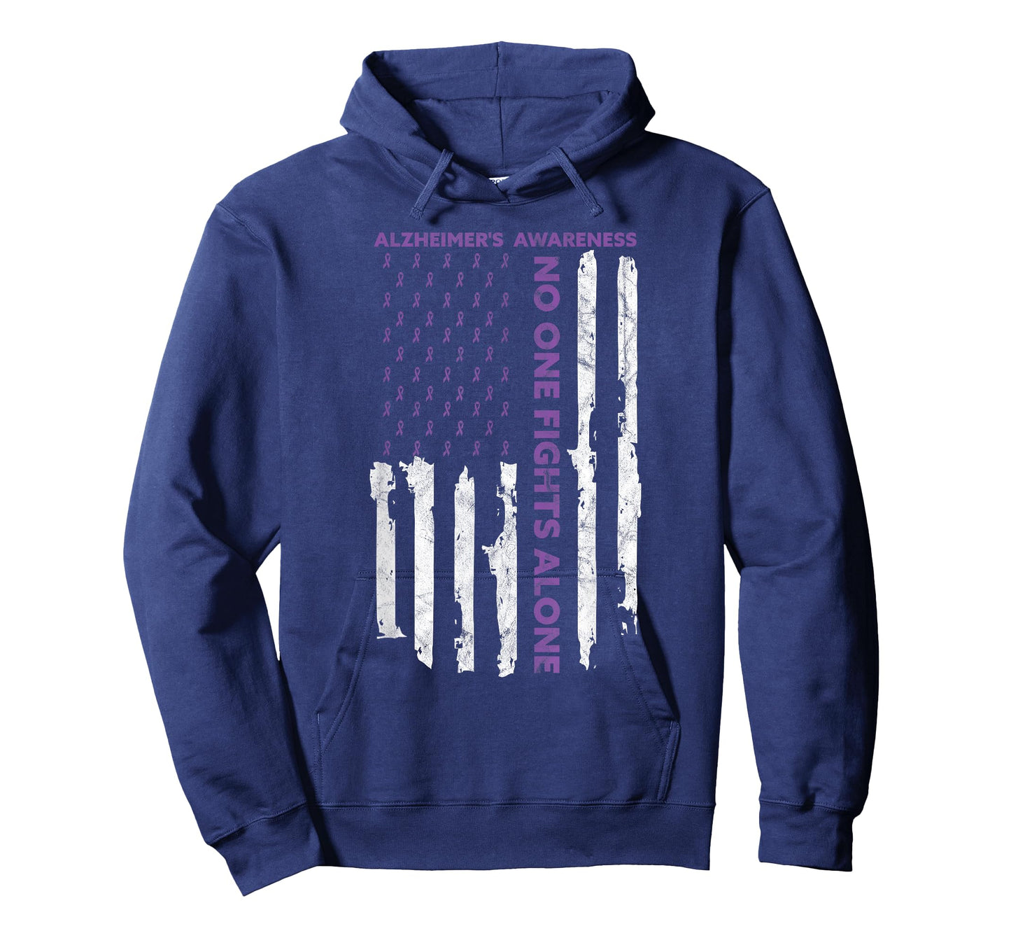 Alzheimer's Awareness Month American Flag Warrior Dementia T-Shirt