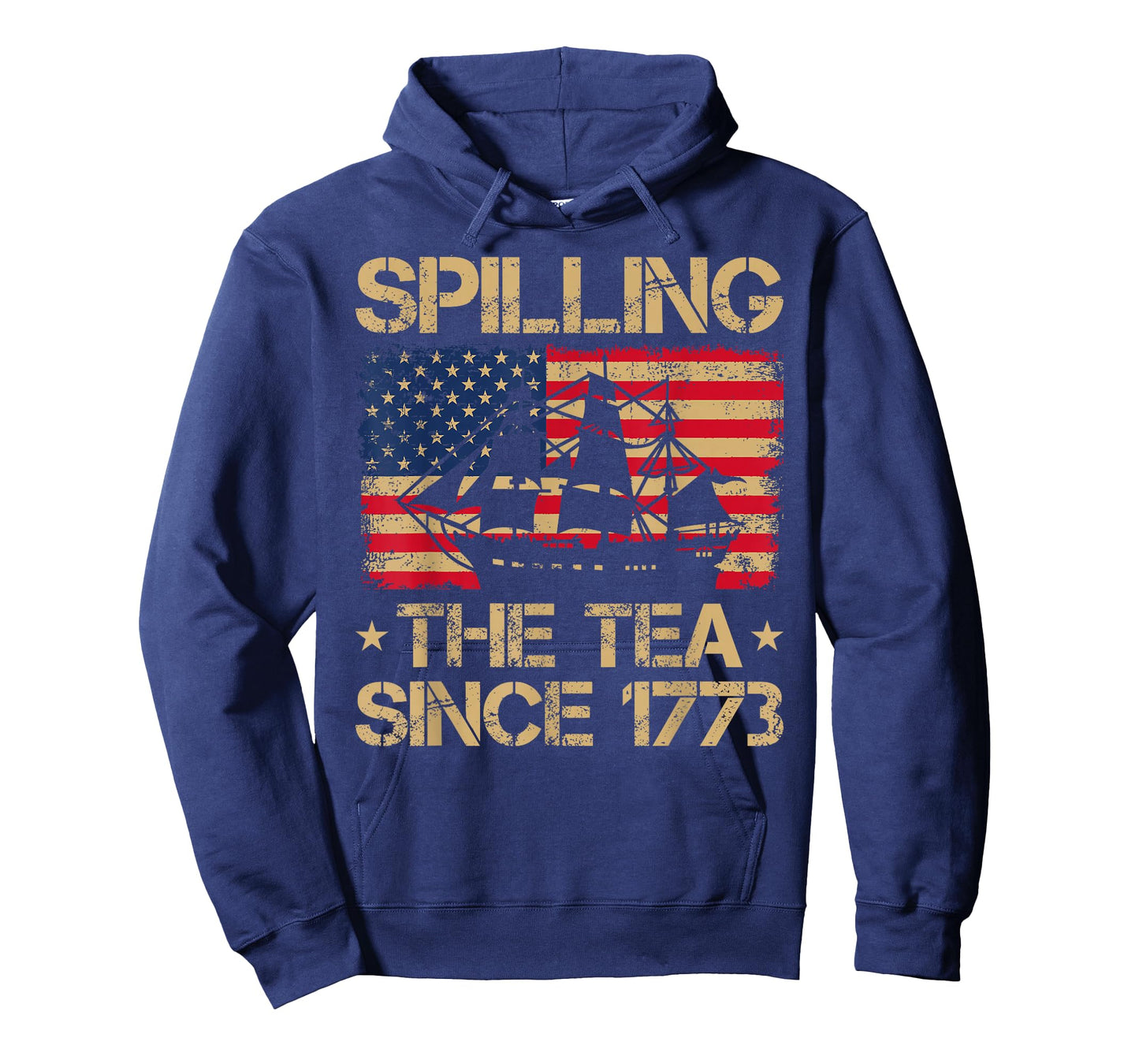 Spilling The Tea Since 1773 Vintage Us Flag 4th Of July T-Shirt