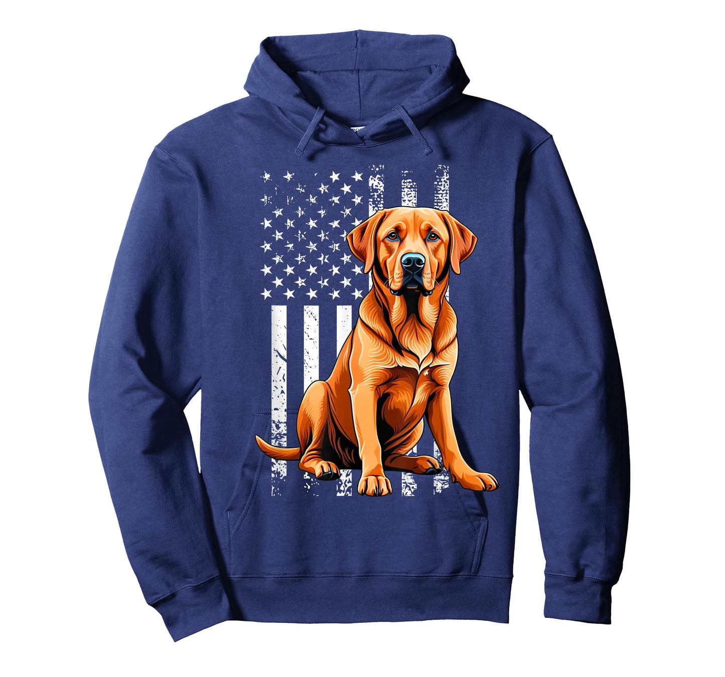 Fox Red Labrador Owner Dog USA Flag T-Shirt