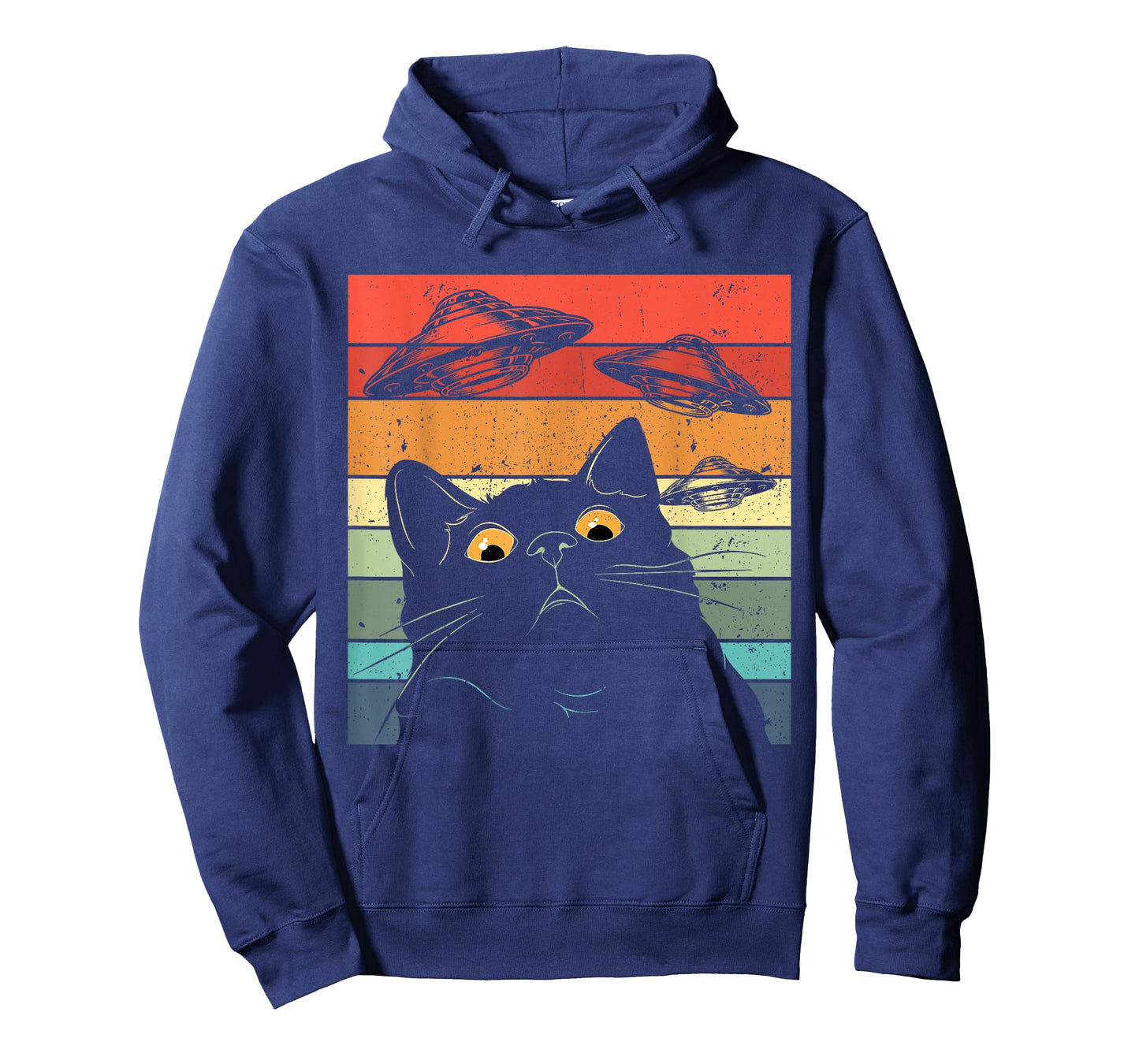 Funny Cat Tee, Galaxy Cat Shirt Spaceship Alien Cat UFO T-Shirt