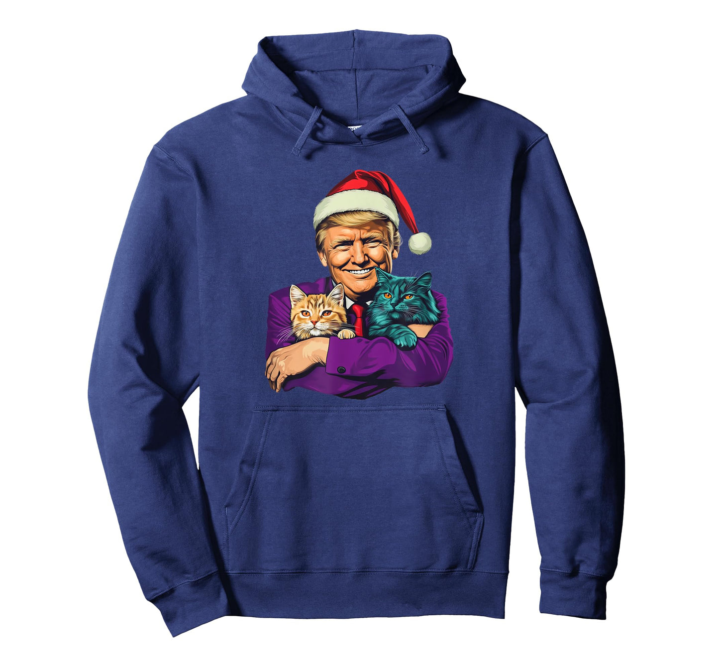 Trump Holding Cats Merry Christmas Festive Funny T-Shirt